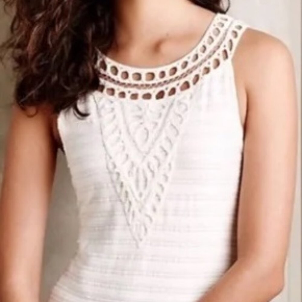 Anthropologie Aicha Crochet Tank Size S